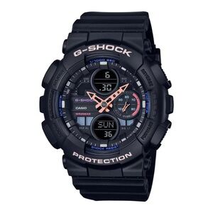 G-Shock Women’s Watch Y2K Style GMAS140-1A Black with Pink with collectible case